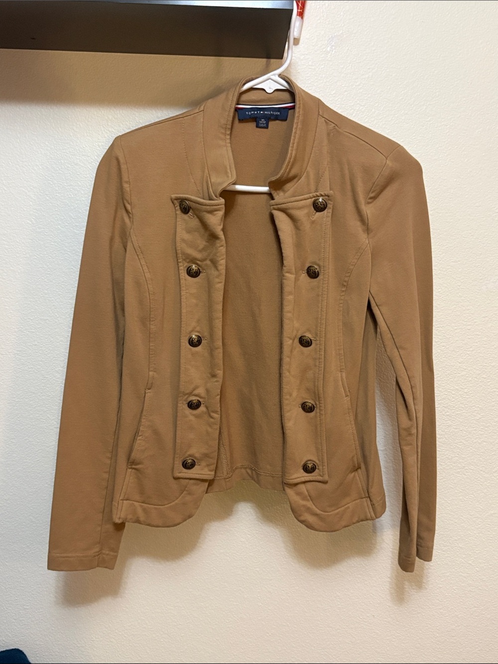Women’s Tommy Hilfiger Tan Military Band Jacket NWOT Sz XS ⚡️